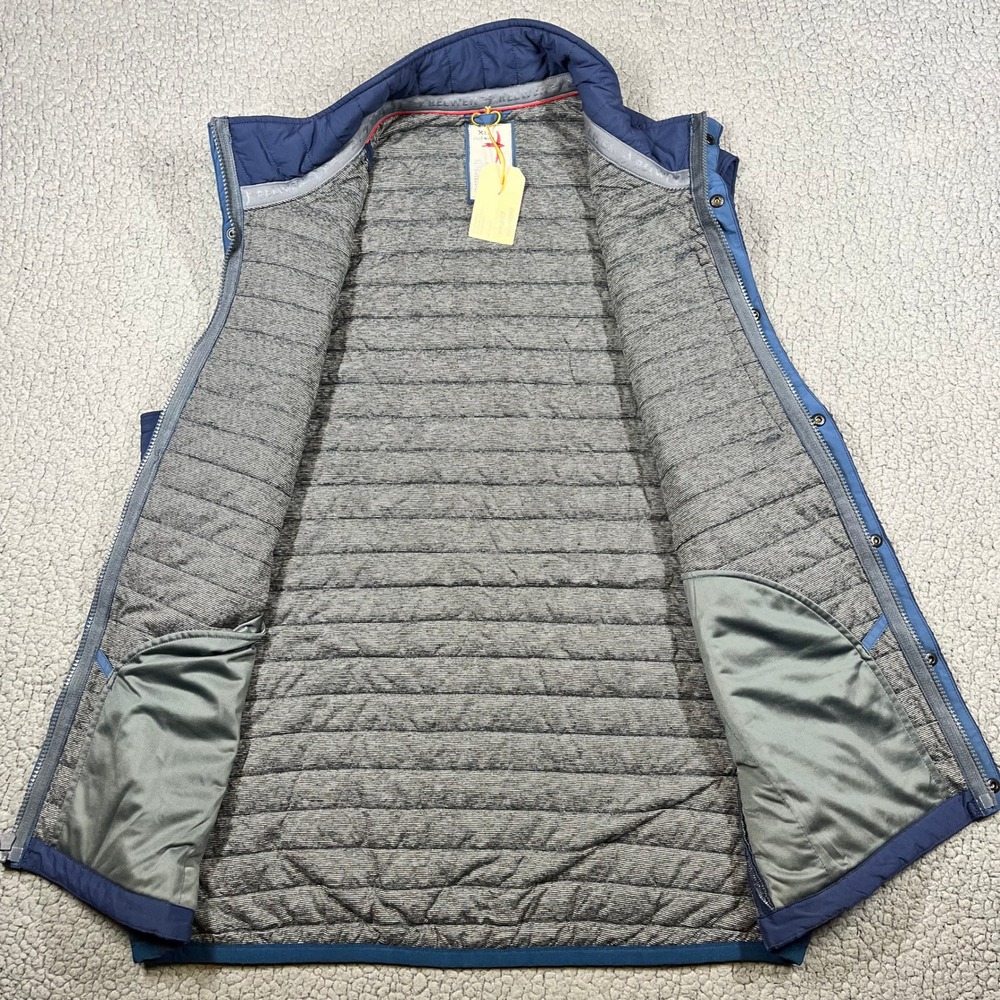 Relwen Windzip Vest Quilted Puffer Navy Blue Full Zip Snap Mens XL NEW M103407 - Picture 6 of 11